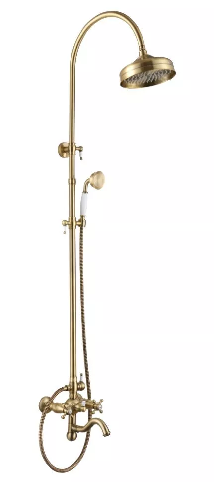 

Душевая стойка Aksy Bagno PRIMAVERA (Pr-2005-2004 bronze), Белый;бронза