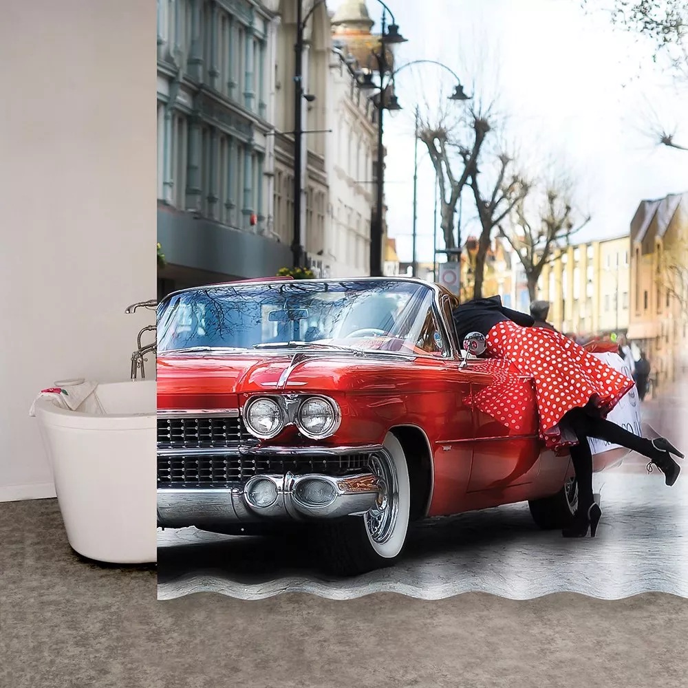 

Штора для ванной Iddis Vintage Moments, Бежевый;рисунок;красный