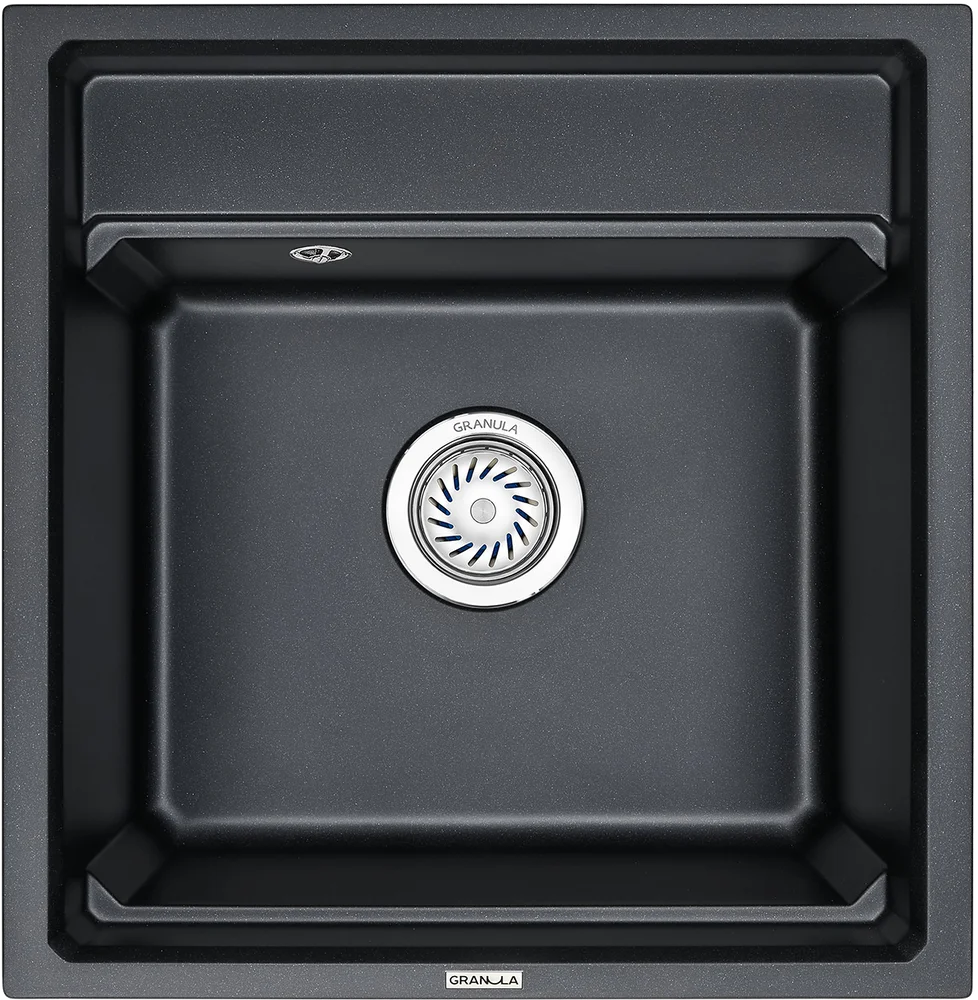 

Мойка кухонная Granula Kitchen Space 50х51 черный матовый
