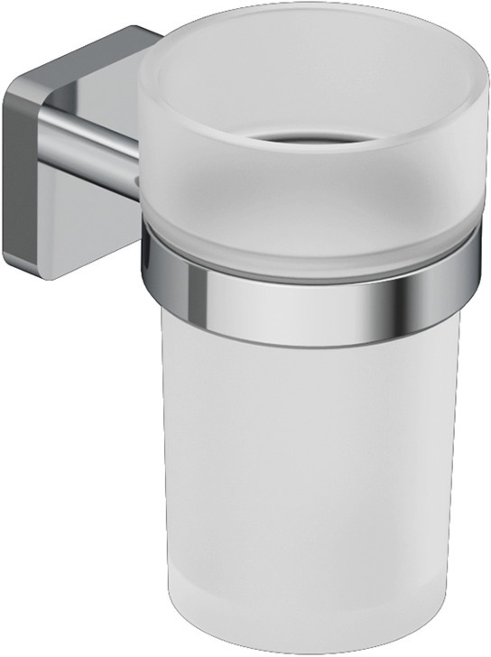 Стакан для ванной Kludi Vela S 2597505 настенный хром стеклянный 3277₽