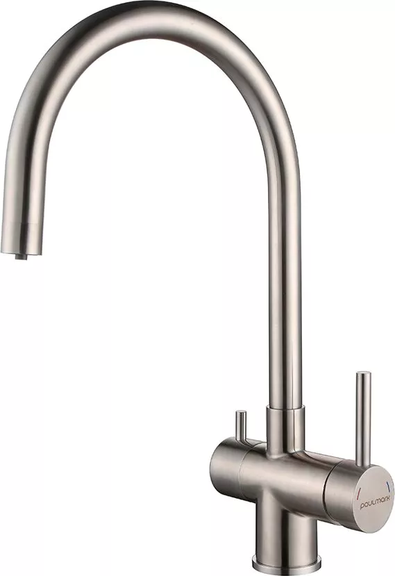 

Смеситель для кухни Paulmark Heller He213218-SS нержавеющая сталь