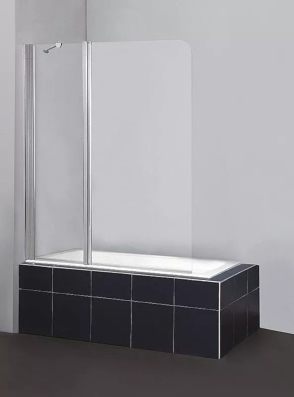 

Шторка на ванну BelBagno Sela 120х140 L профиль хром стекло рифленое