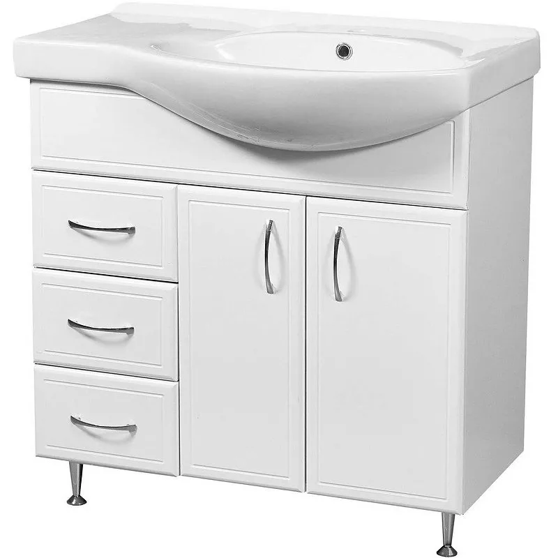 

Тумба под раковину Stella Polar Концепт Коралл 80 L белый