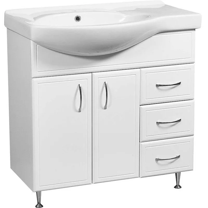 

Тумба под раковину Stella Polar Концепт Коралл 80 R белый