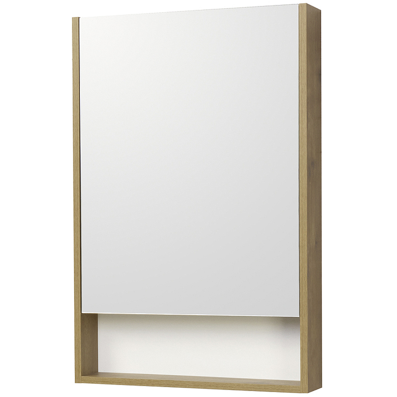 Зеркало-шкаф AQUATON Сканди 55 дуб рустикальный, цвет белый 1A252102SDZ90 - фото 1