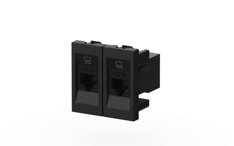 

Розетка компьютерная двухместная (Cat 6) ELBI Moda Vox 611-044832-248