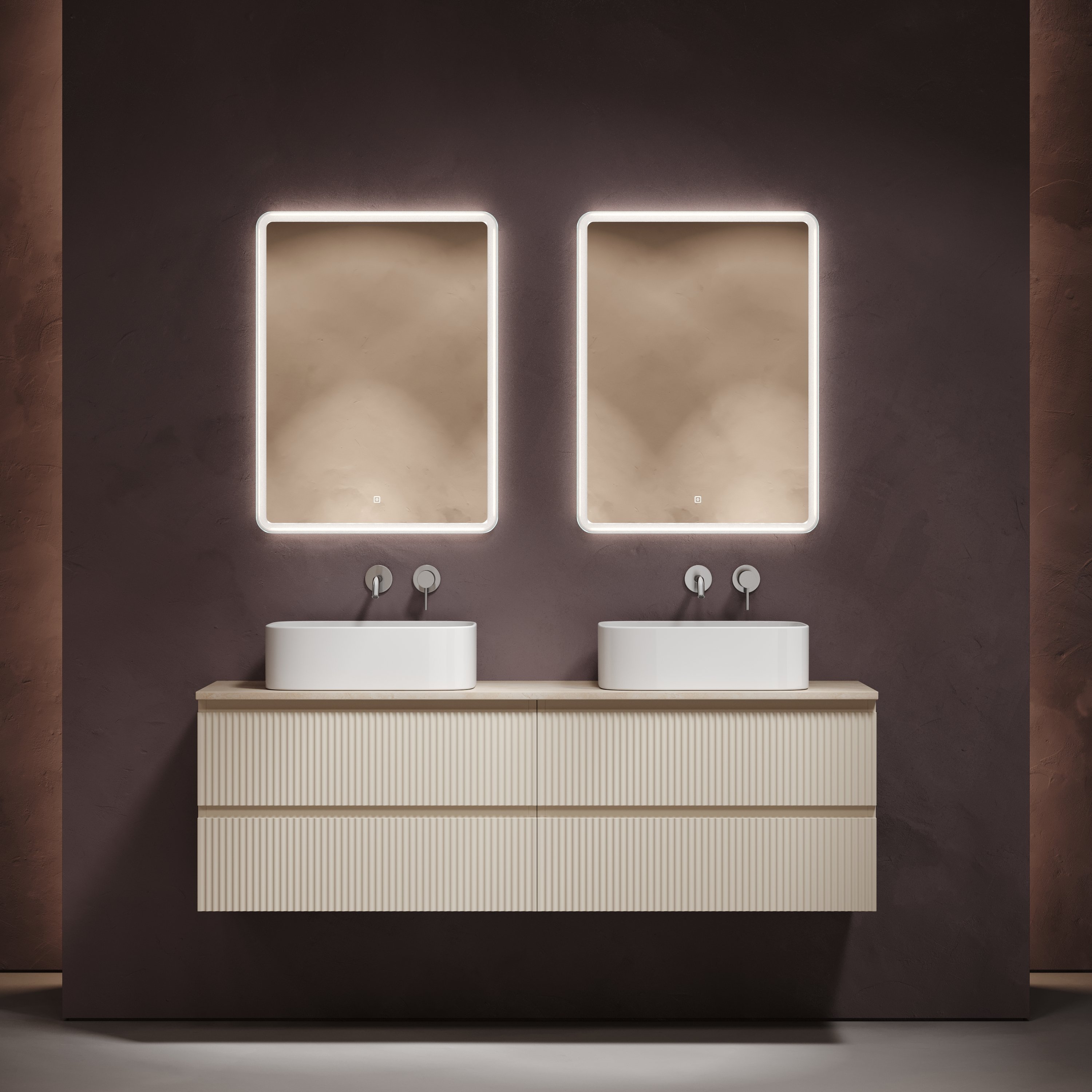

Мебель для ванной комнаты Sancos Snob R 160 beige soft, столешница бежевая TT160A2, раковина CN6052