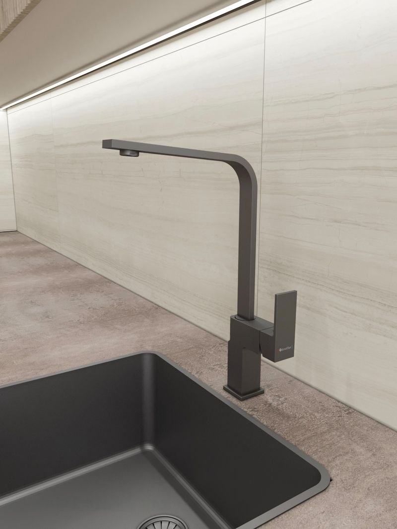 

Cмеситель для кухни Кnotlor KN-21/GM, вороненая сталь