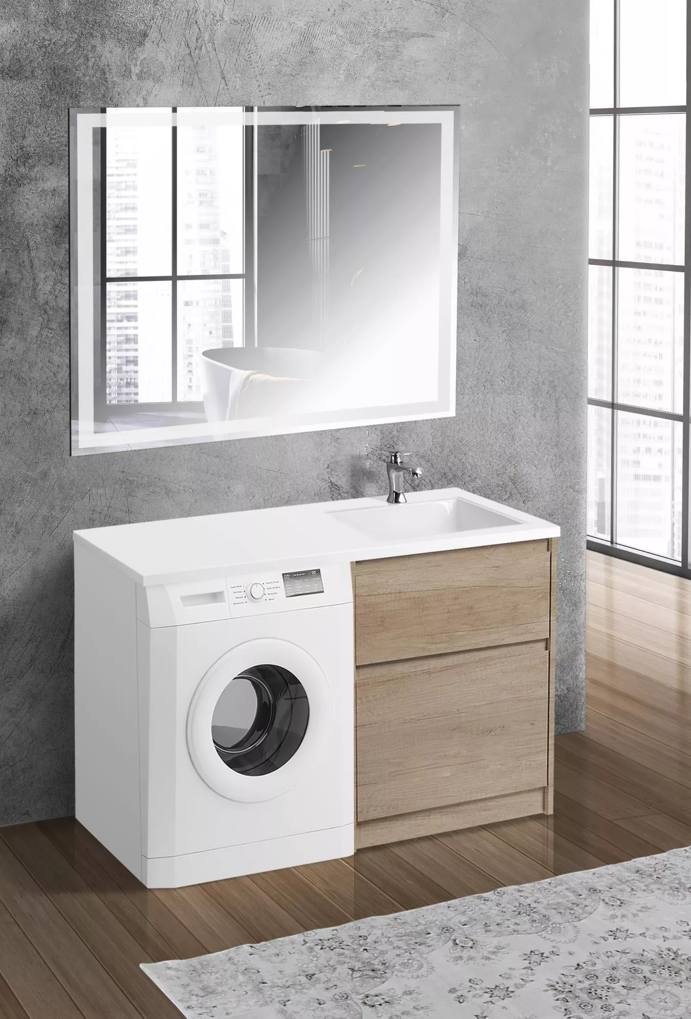 

Комплект мебели Belbagno Kraft 120 светлое дерево