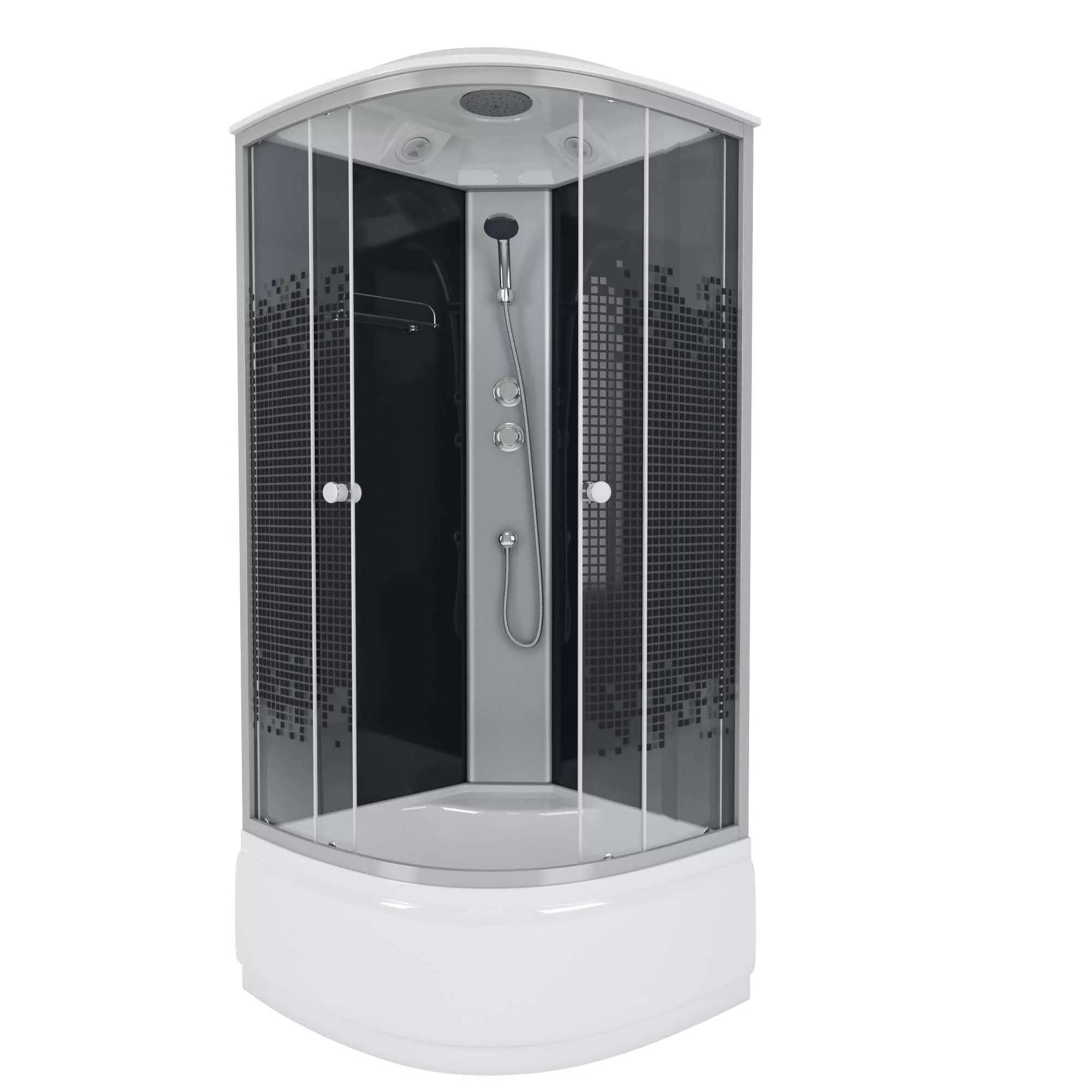 

Душевая кабина Niagara NG-7508-14 BLACK с высоким поддоном, с сиденьем