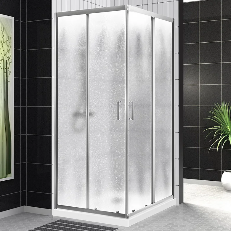 

Душевой уголок BelBagno Uno 120х90 профиль хром стекло рифленое