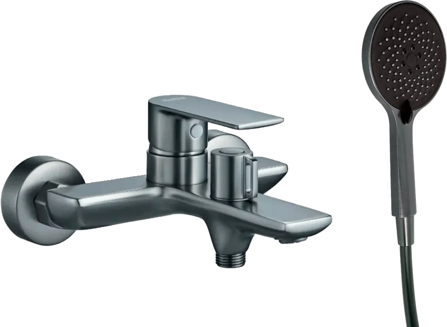 

Смеситель для ванны Haiba HB60505-3 оружейная сталь