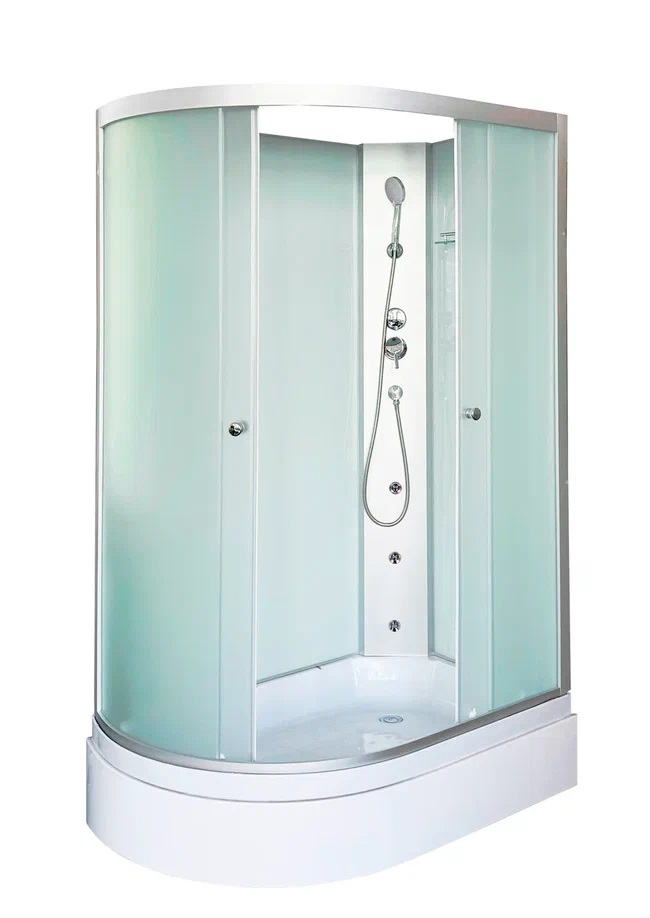Душевая кабина DTO LM720RN с гидромассажем (120х80х200), средний поддон (27 см), профиль хром, стекло матовое (4 мм), 4 места