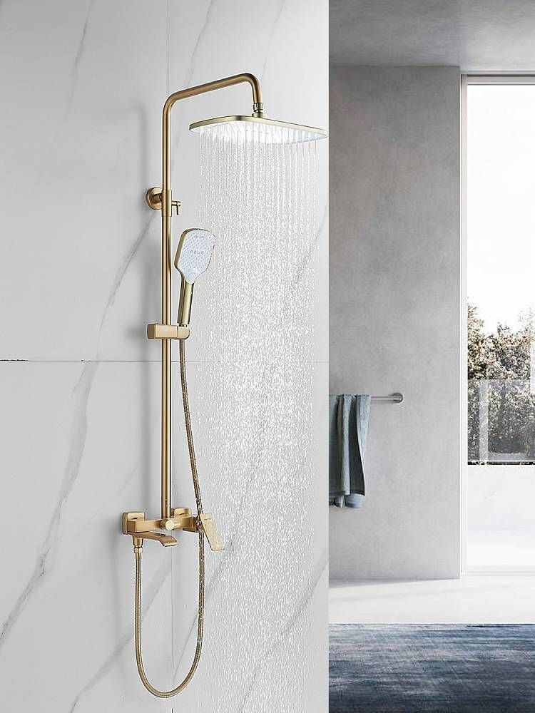 

Душевая система Shevanik S4036G, золотой сатин