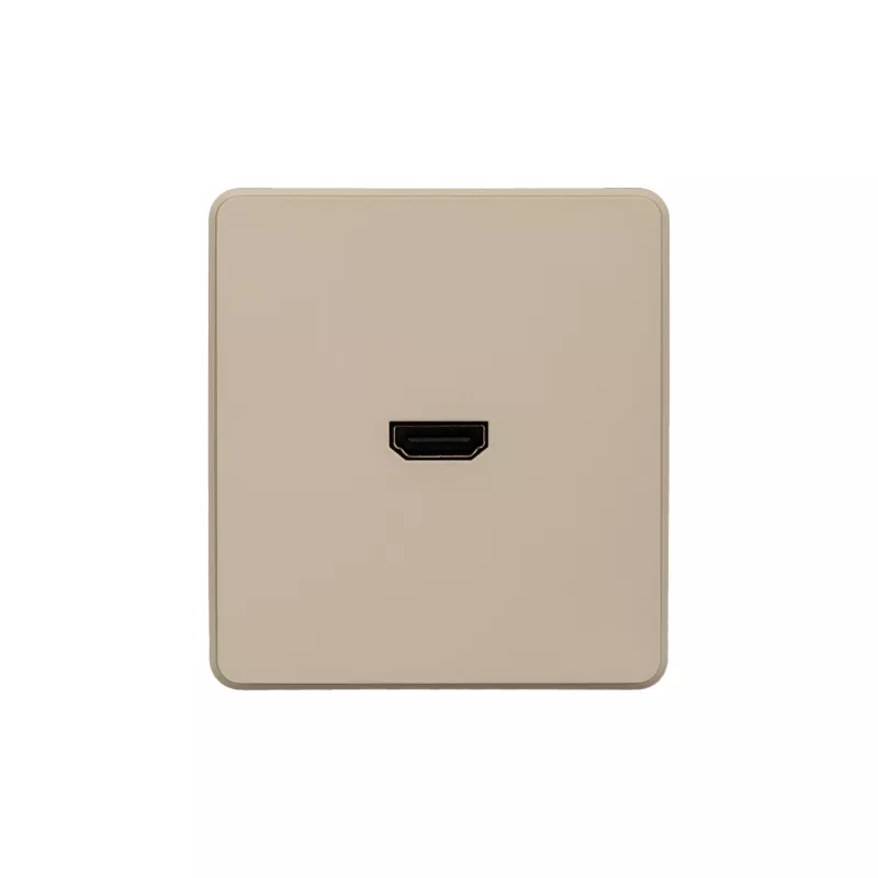 Розетка ROUND HDMI с/у шелк KRANZ KR-78-0730-7