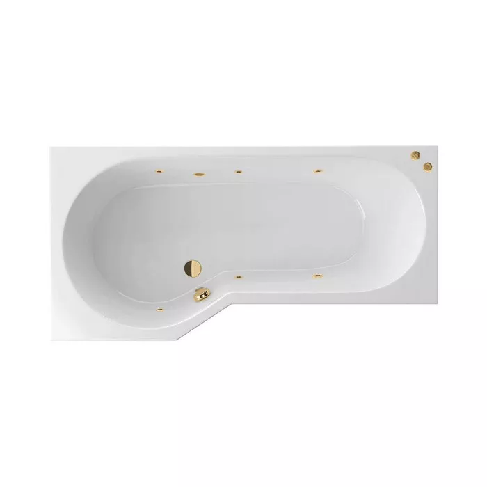 

Ванна акриловая Excellent Be Spot Soft L 160х80 с гидромассажем белый - золото