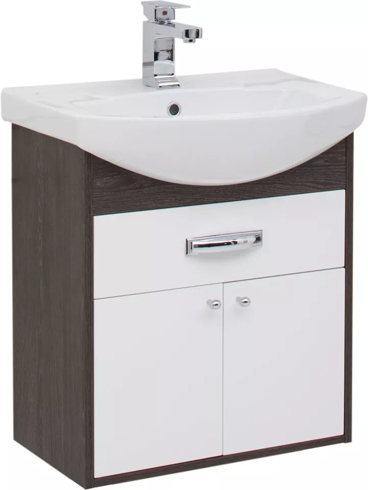 

Тумба с раковиной Aquanet Грейс 60 1 ящик, 2 фасада, дуб кантенбери