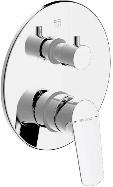 

Смеситель для ванны с душем Bravat Rhein PB8429564CP-2-ENG хром