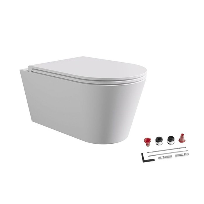 

Alice комплект: Унитаз HIDE Round 57х37, подвесной, безободковый, с сиденьем и крышкой с микролифтом, с набором для крепления, белый матовый