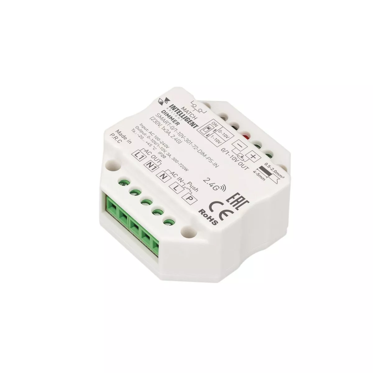 

Диммер Arlight SMART-0/1-10V-301-72-DIM-PS-IN (230V, 1x3A, 2.4G) 028434(1)