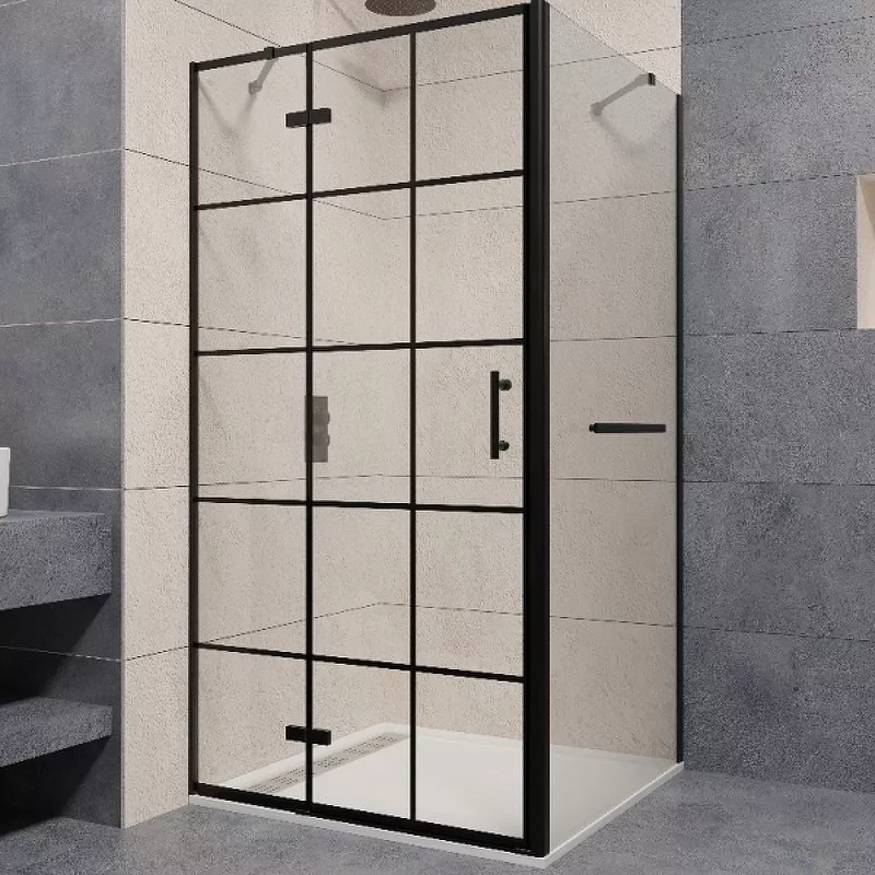 

Душевой уголок RGW Passage PA-77-1B 100x90 L 410877109-084L профиль черный, стекло прозрачное