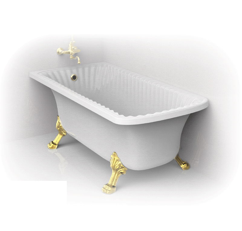 

Ванна из искусственного камня Migliore Olivia 25447 174x80 белая, золото