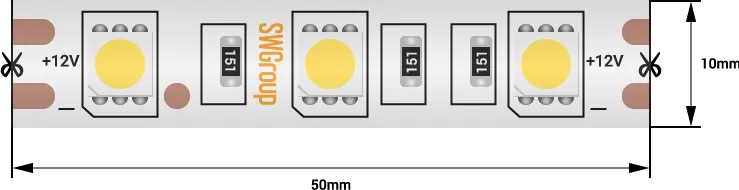 

Светодиодная лента SWG SWG560-24-14.4-WW-68-M 013190