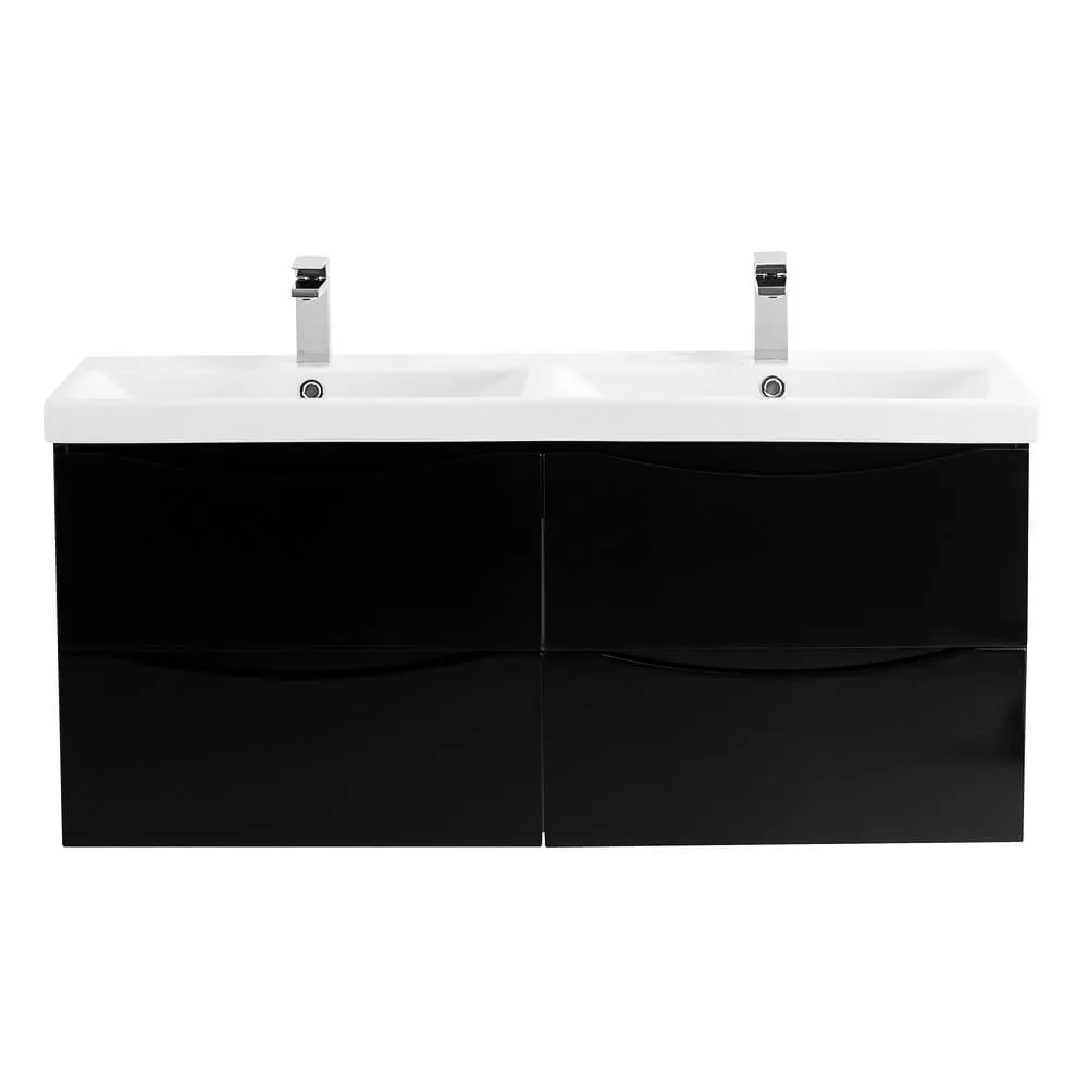 

Тумба с раковиной BelBagno Marino-Cer 120 с двумя чашами черный