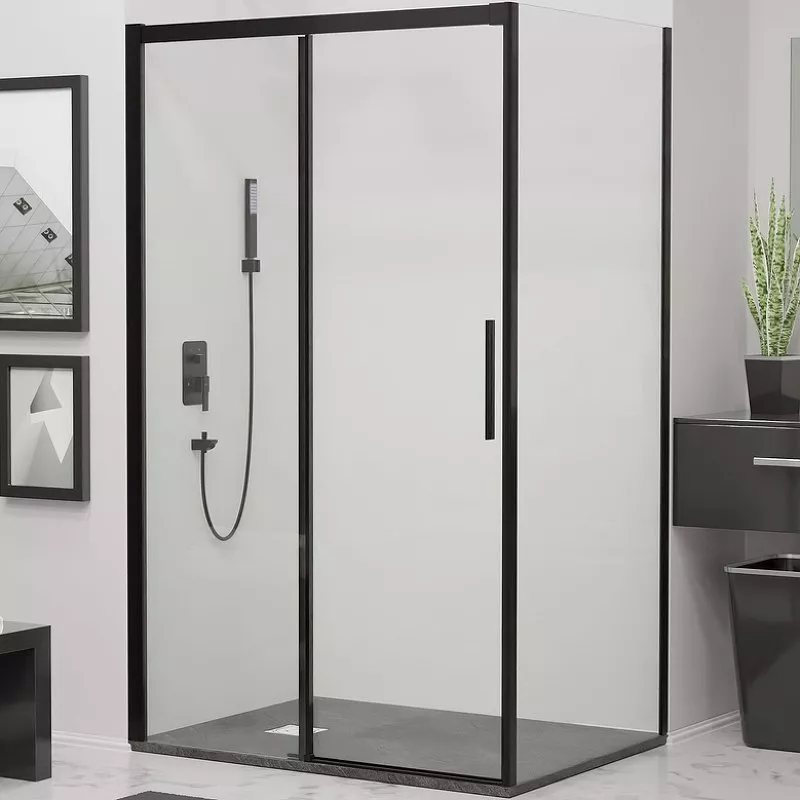 

Душевой уголок RGW Leipzig 120х90 34124192-014 черный, стекло прозрачное