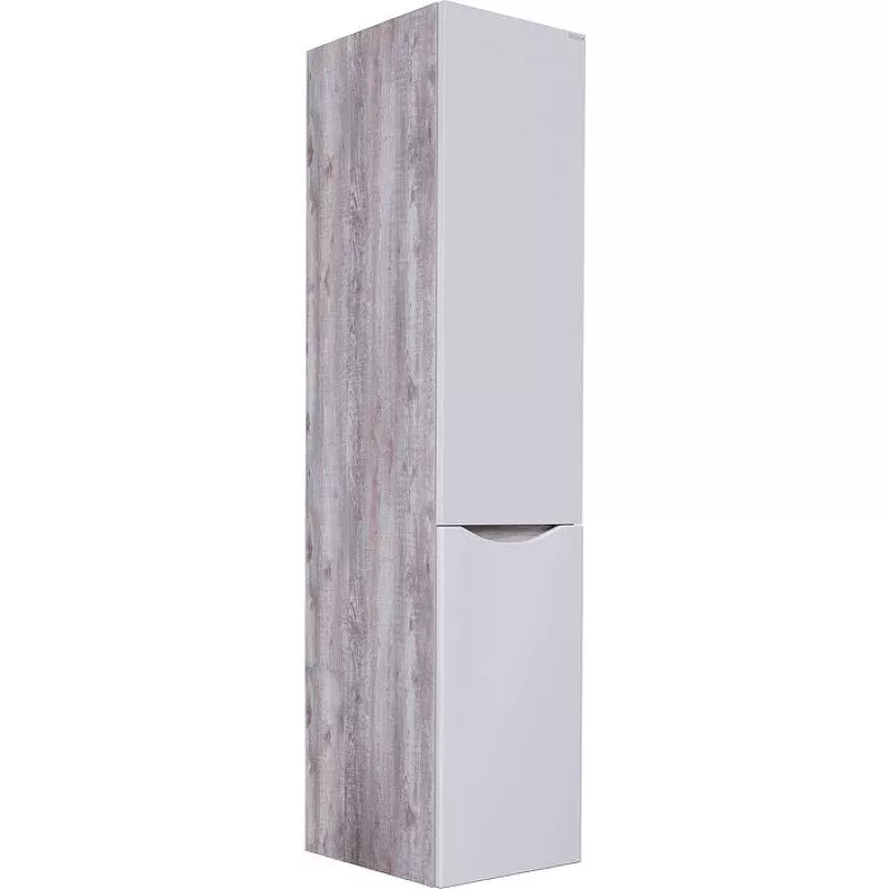 Шкаф пенал для ванной Grossman ТАЛИС бетон пайн/белый глянец (303508)