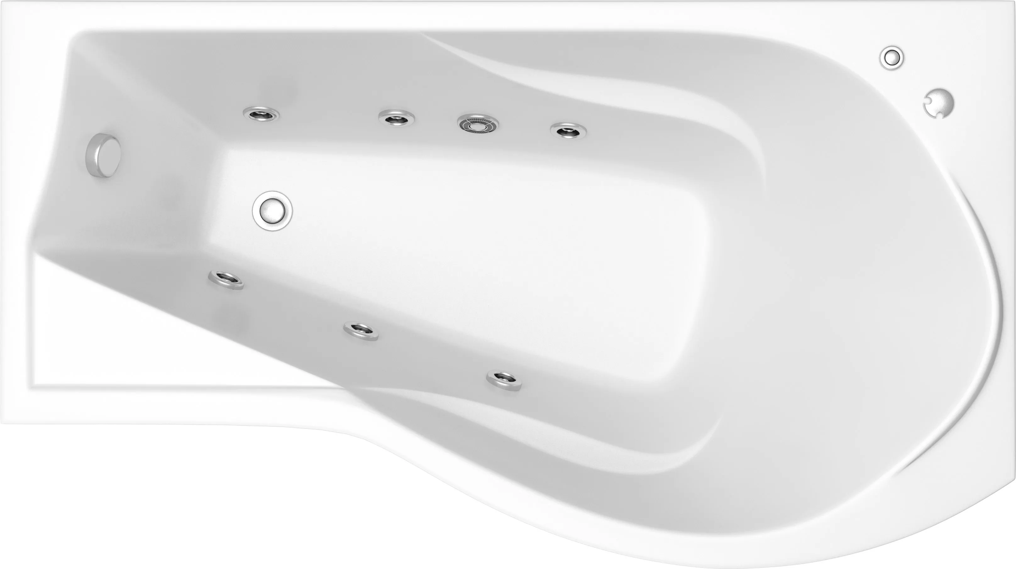 

Акриловая ванна Bas Капри R 170x94.5 с г/м