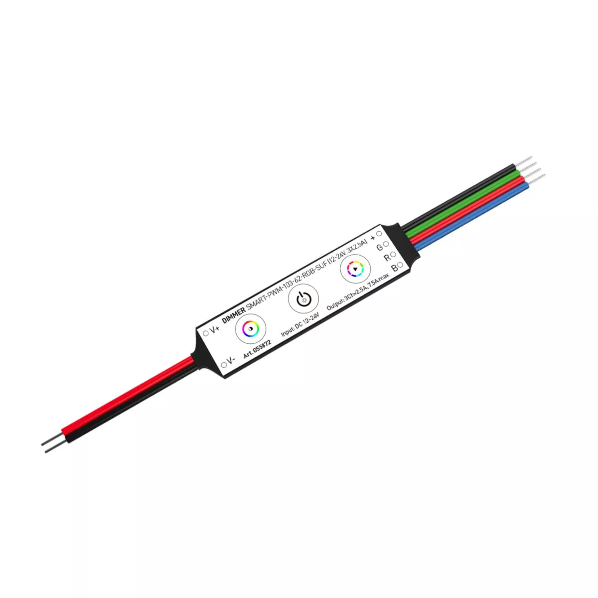 

Диммер Arlight SMART-PWM-103-62-RGB-SUF (12-24V, 3x2.5A) (IARL, IP20 Пластик) 055872