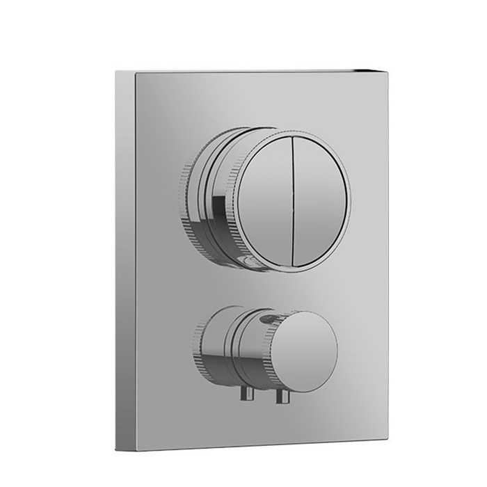 ALMAR Core Внешняя часть термостата на 2 потреб Square система Push2 клавишидля E134001 латуньпластик Хром 105735₽