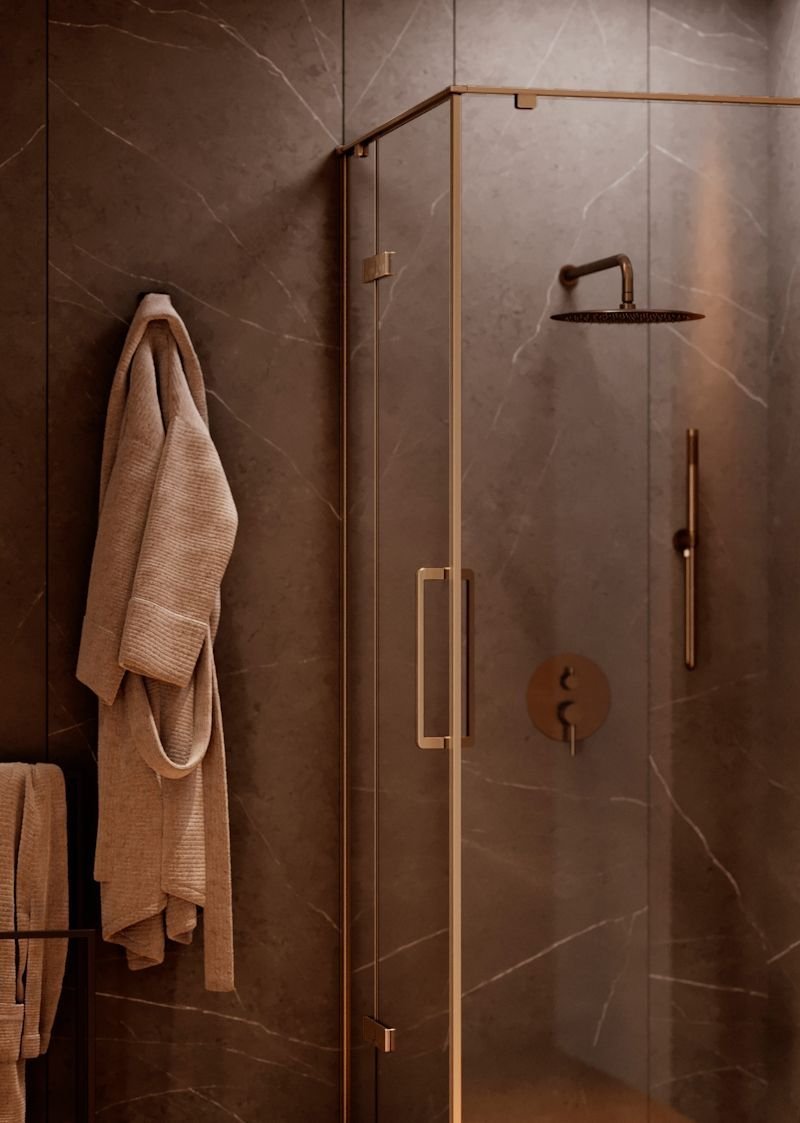 

Душевая система / Тропический душ встраиваемый Knotlor SS-26/RB, бронза