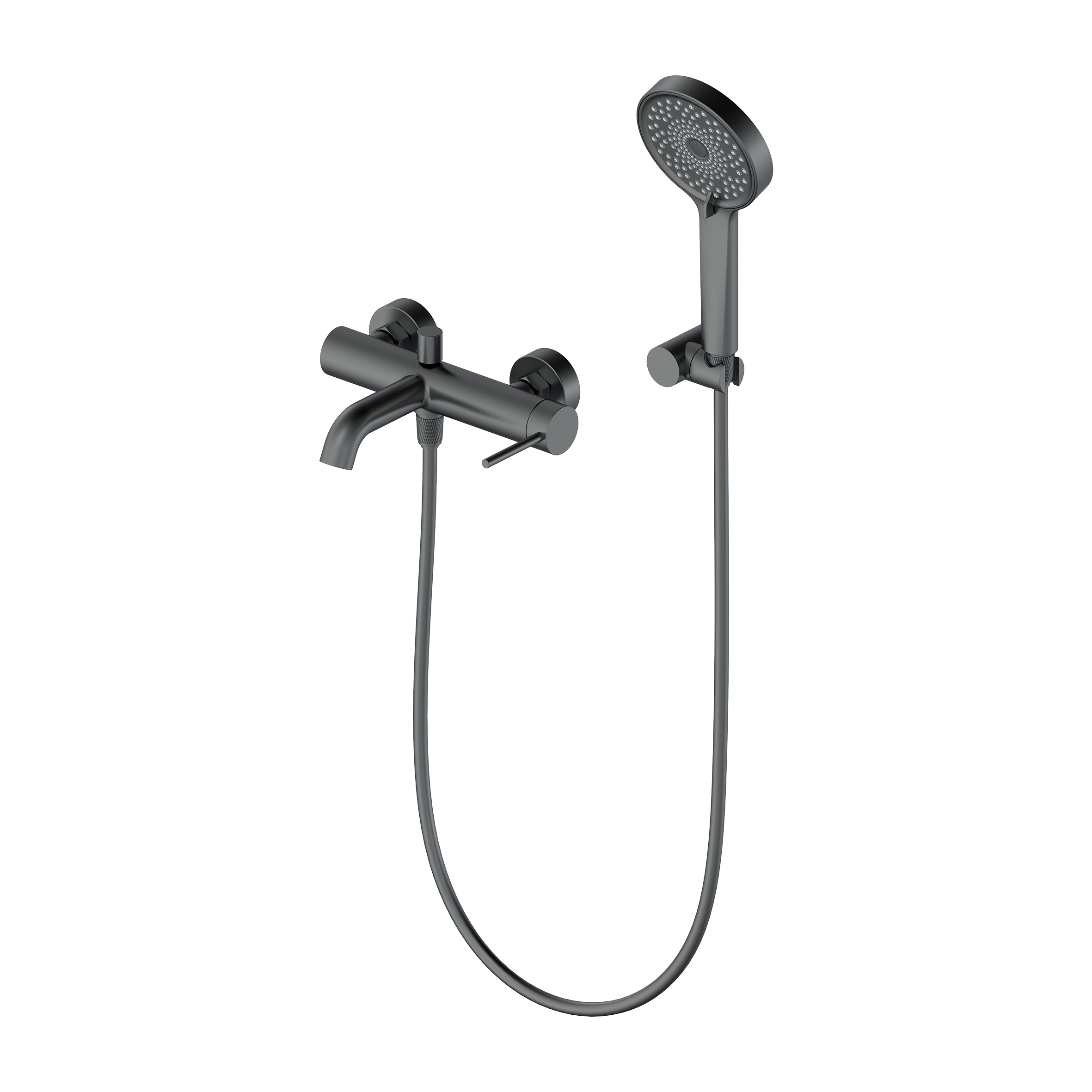 

Смеситель для ванны с душем Oliveeka Y матовый оружейный металл