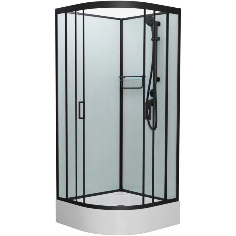 

Душевая кабина Frank 90х90 черная стекло матовое