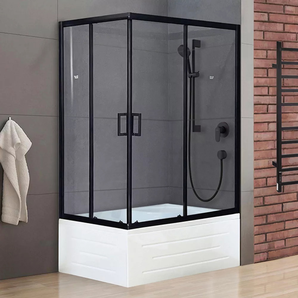 

Душевой угол Royal Bath BP 120x80 R профиль черный стекло прозрачное