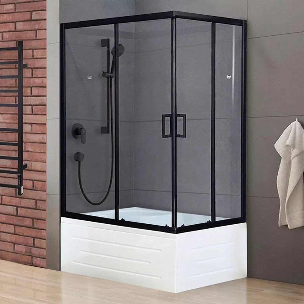 

Душевой угол Royal Bath BP 120x80 L профиль черный стекло прозрачное