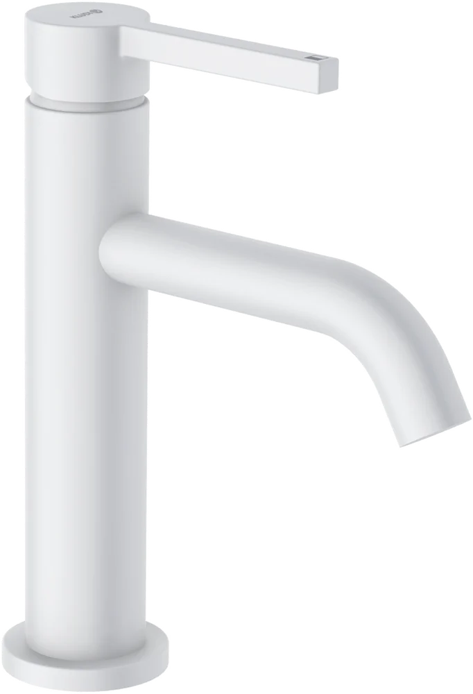 

Смеситель для раковины Kludi Nova Fonte Pura 202885315 белый матовый, с донным клапаном