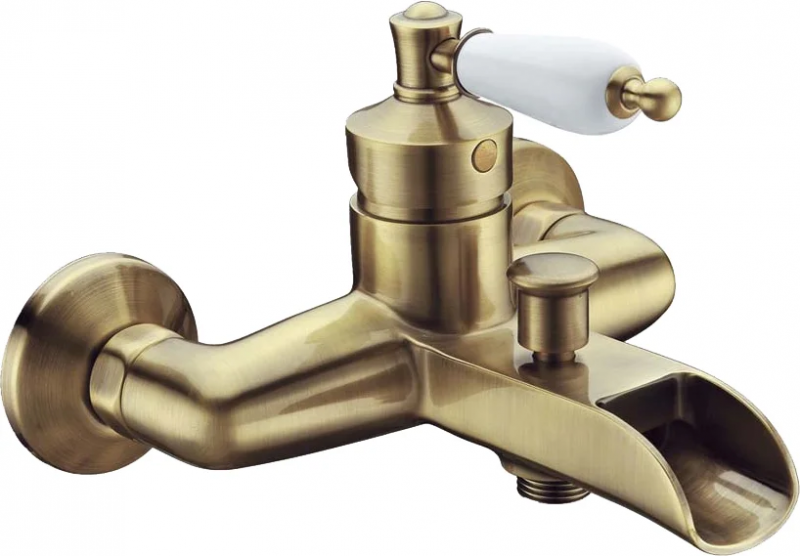 

Смеситель для ванны Boheme Vogue бронза с белым