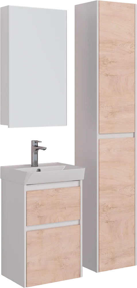 

Комплект мебели Lemark Combi 45 светлое дерево, дуб кантри, белый глянцевый