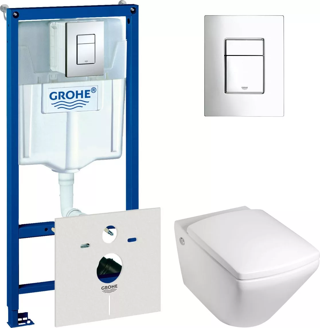 

Комплект Унитаз подвесной Jacob Delafon Escale E1306 + Система инсталляции для унитазов Grohe Rapid SL 38775001 4 в 1 с кнопкой смыва