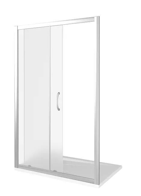 

Душевая дверь в нишу Good Door Latte 110х185 профиль белый стекло рифленое