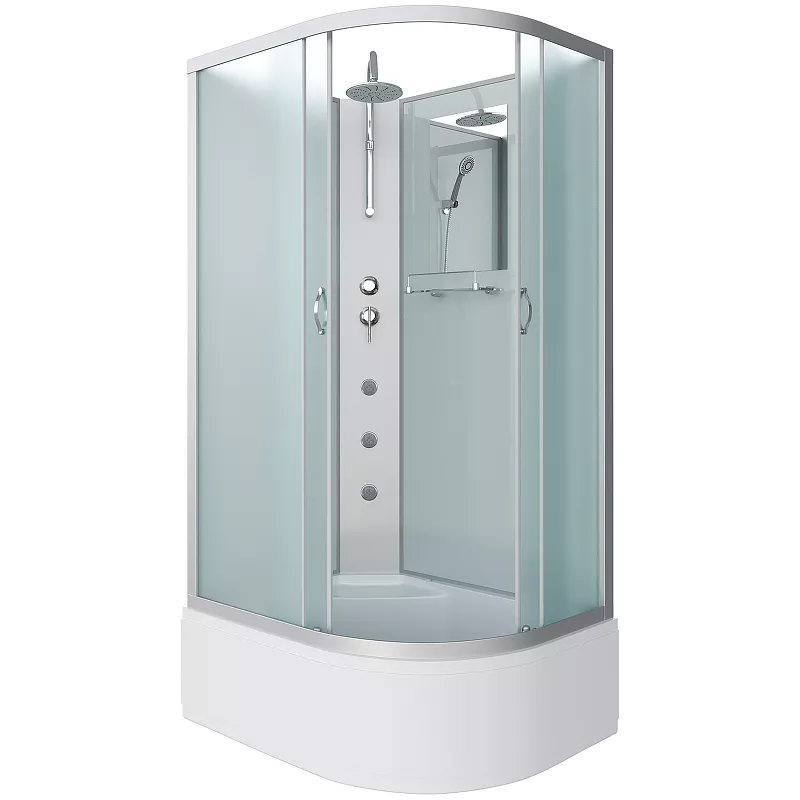 

Душевая кабина Niagara Classic 120х80 хром левая стекло матовое с гидромассажем
