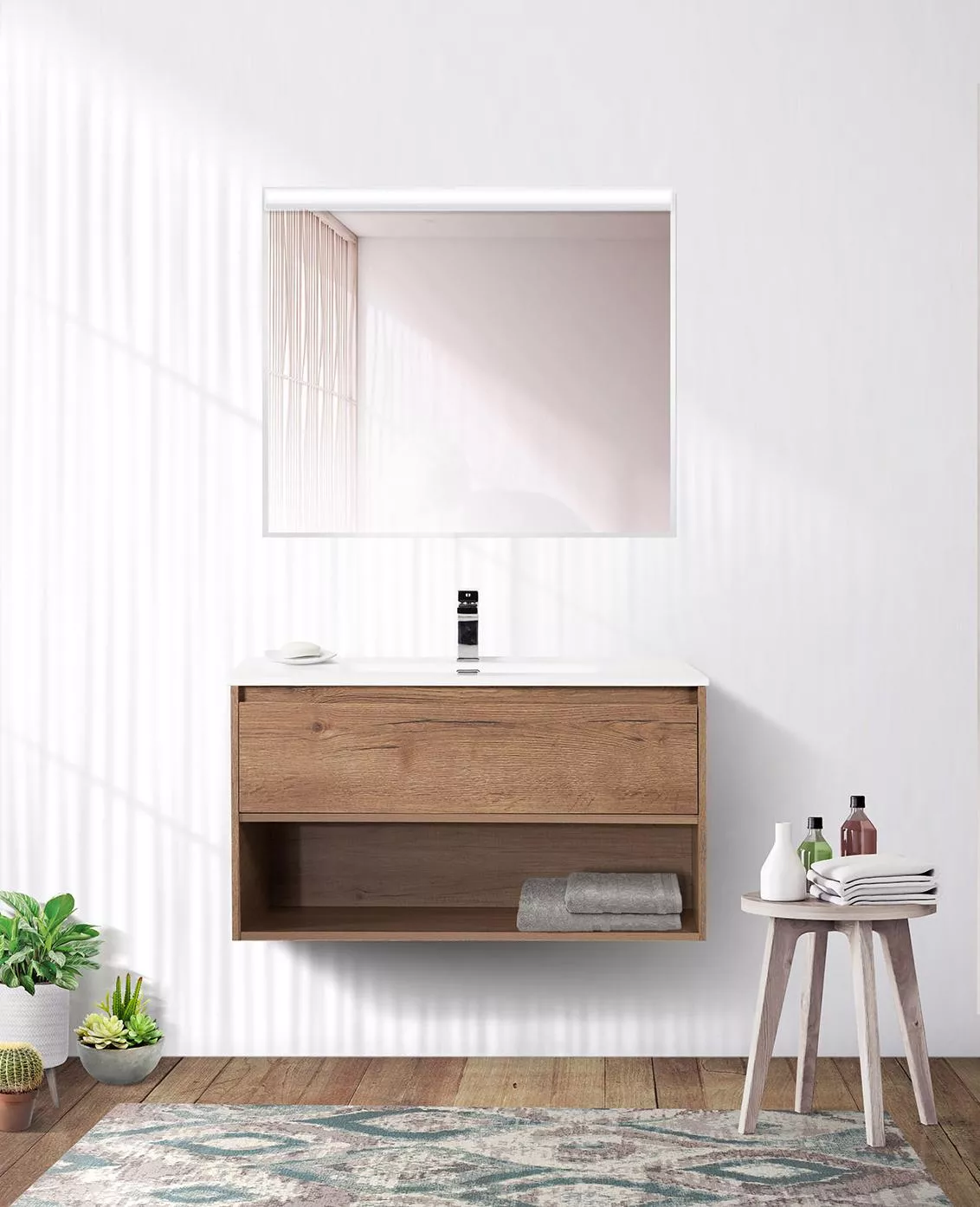 

Комплект мебели BelBagno Kraft 80 темное дерево
