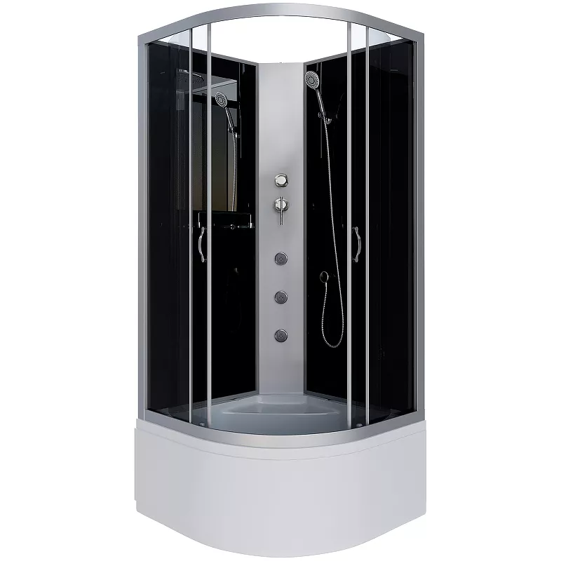 

Душевая кабина Niagara Classic NG-2509-14BKG 100х100 см, без крыши, с гидромассажем