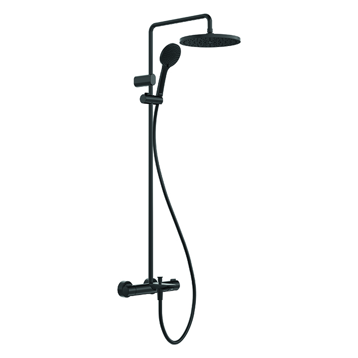 DURAVIT (Wave) Душевая система с термостатом для ванны, черный матовый