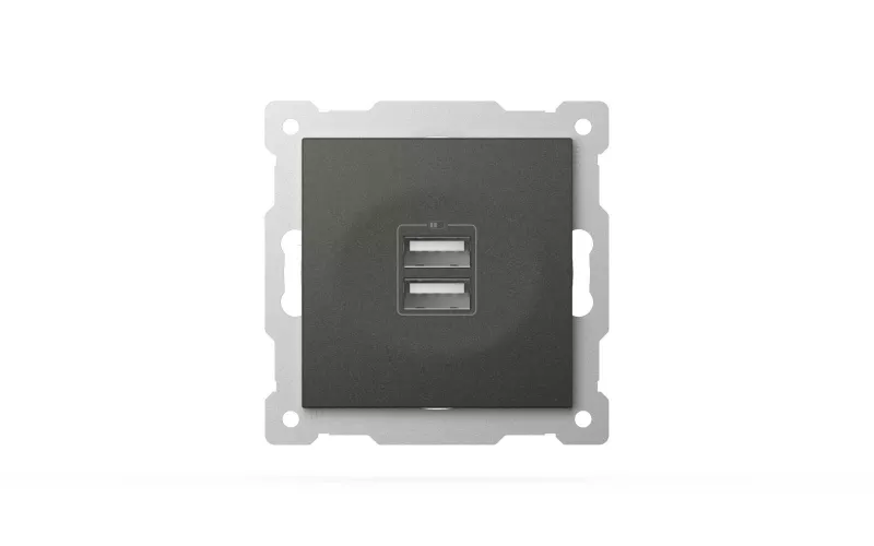 

Розетка USB 5V 2,1A 2-я ELBI Zena Vega 609-011100-143