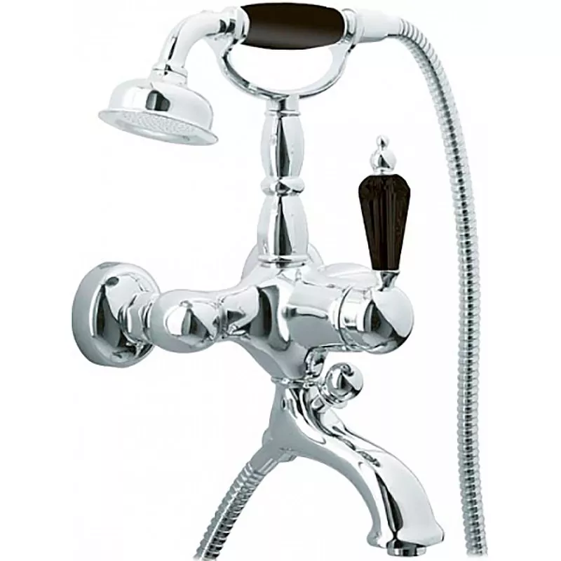 

Смеситель для ванны Boheme Tradizionale хром глянцевый с черной керамикой