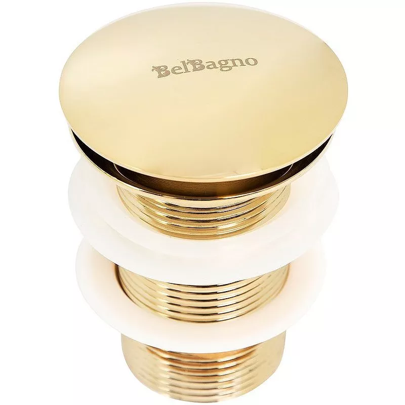 Донный клапан для раковины BelBagno без перелива золото BB-SC-ORO - фото 1